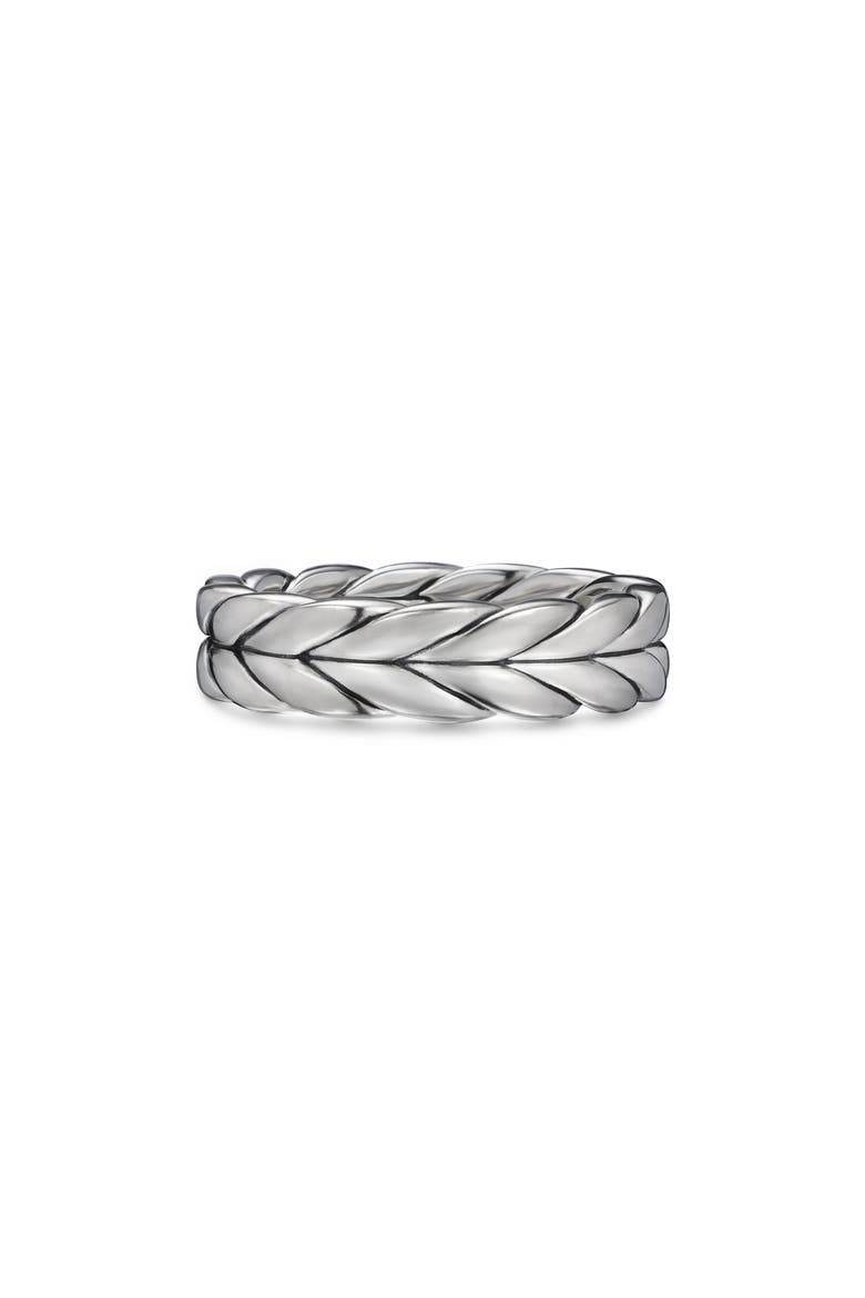 Chevron Woven Band Ring, Main, color, SILVER