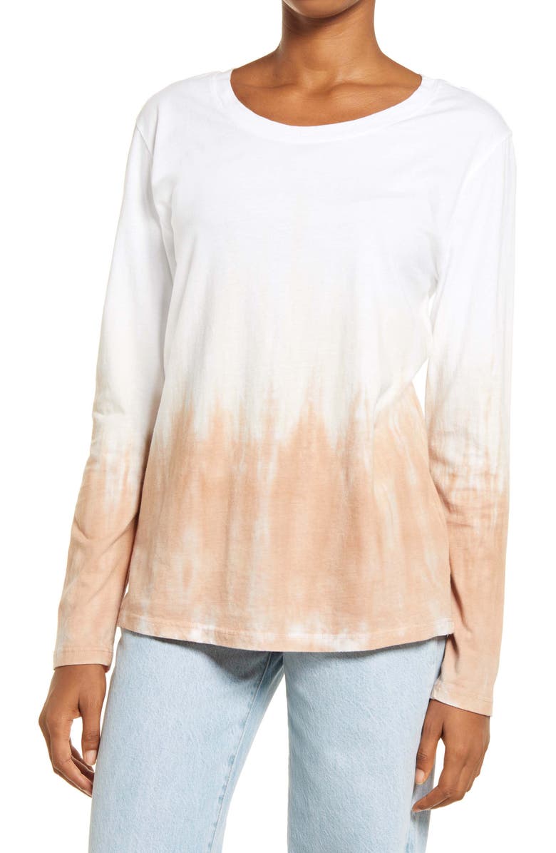Treasure & Bond Tie Dye Long Sleeve Shirt, Main, color, 