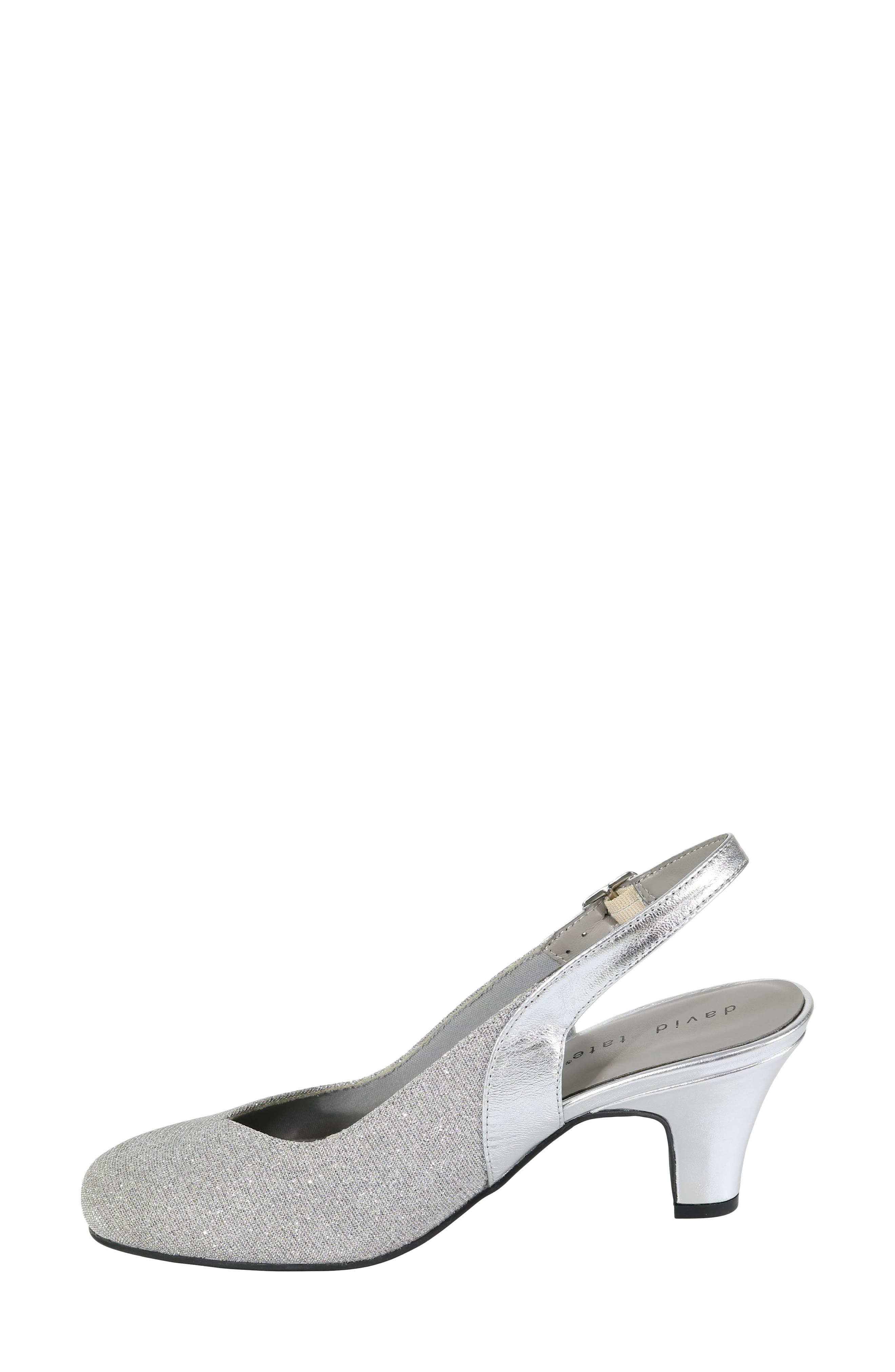 Avenue Slingback Pump, Alternate, color, SILVER SPARKLE