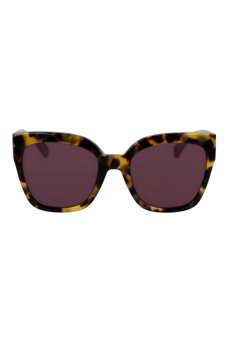 Medallion 52mm Tea Cup Sunglasses, Main, color, TOKYO HAVANA
