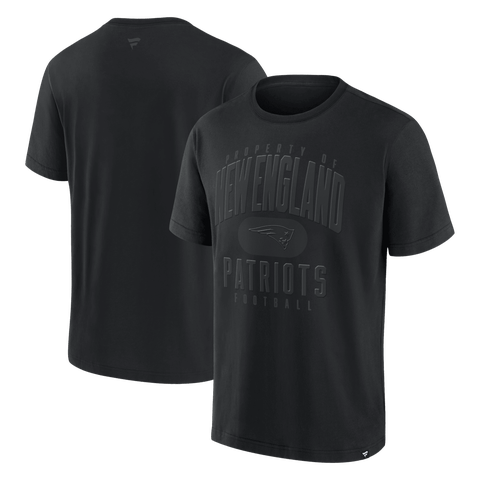 Men's Fanatics Black New England Patriots Black Out Heavyweight T-Shirt