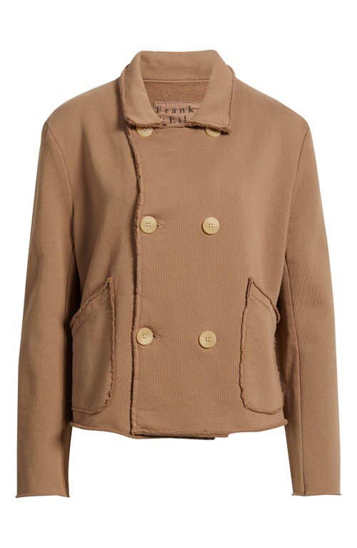 Frank & Eileen Mini Belfast Crop Knit Peacoat In Brown