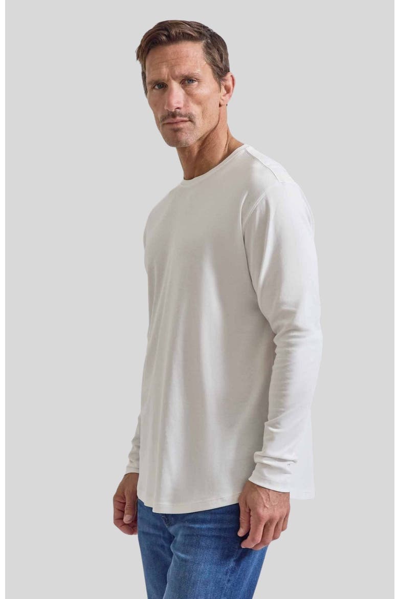 The Luxe Supima Long Sleeve Crew, Alternate, color, White