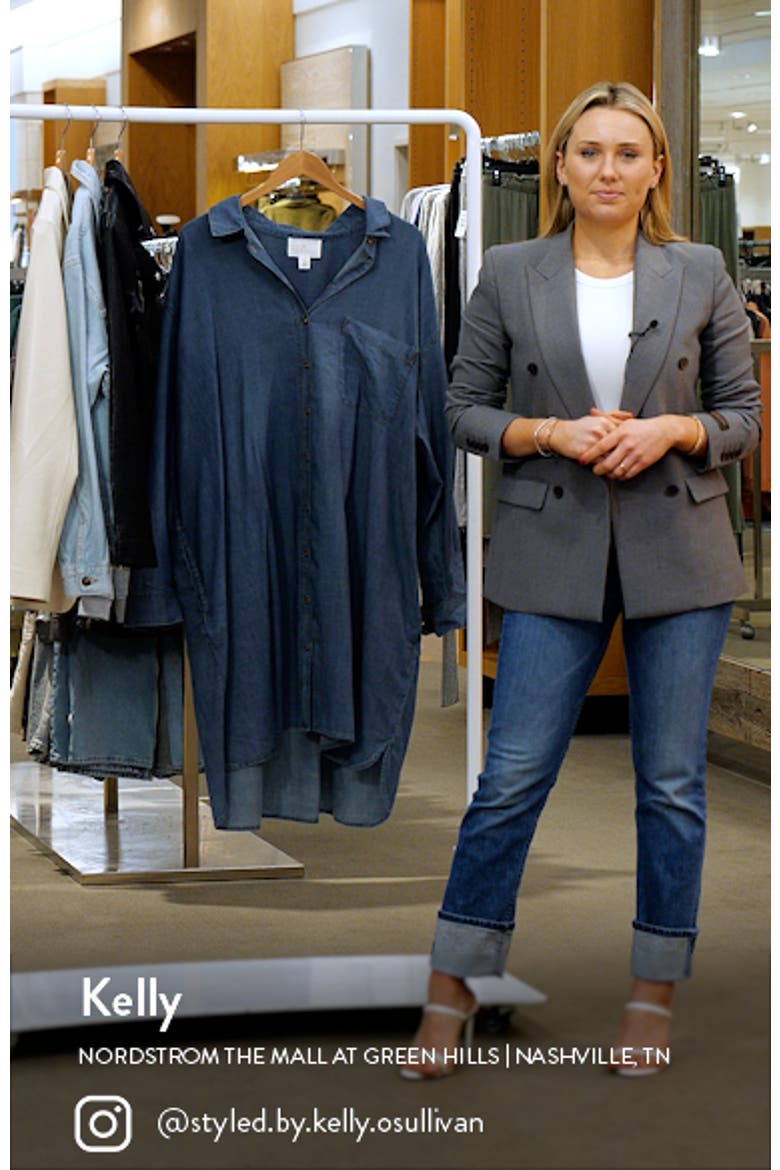Roll Tab A-Line Chambray Shirtdress video