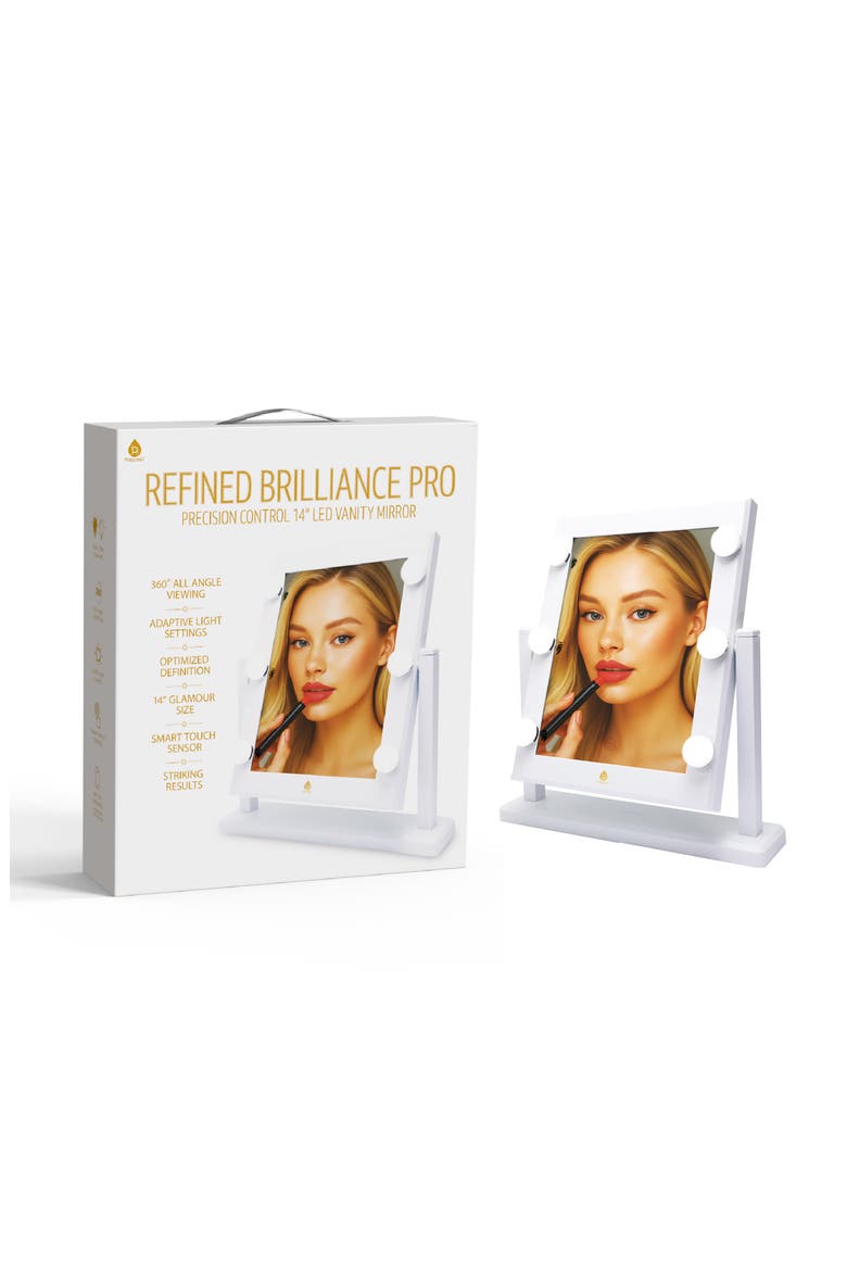 Refined Brilliance Pro LED Vanity Mirror, Alternate, color, WHITE