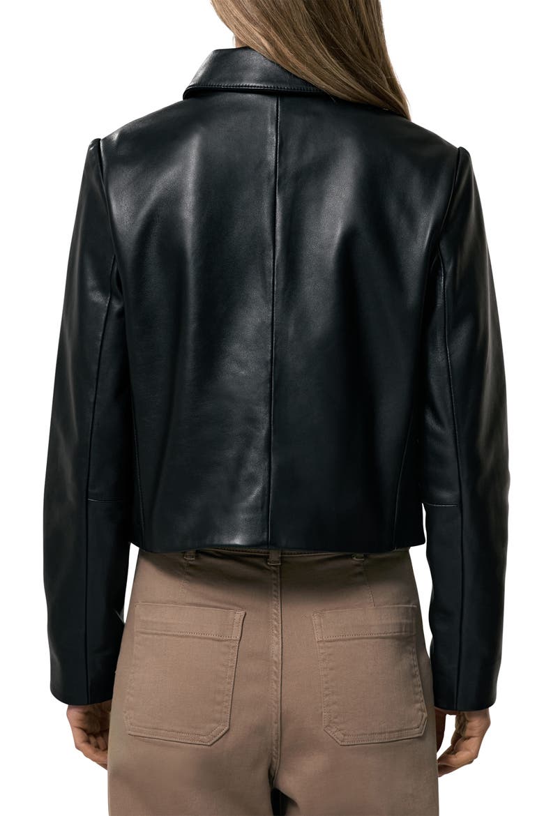 Drew Leather Jacket, Alternate, color, BLACK