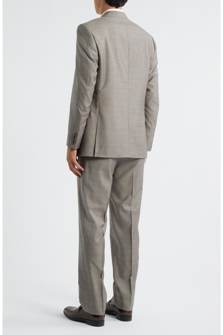 Siena Regular Fit Brown Mélange Super 130s Wool Suit, Alternate, color, BEIGE