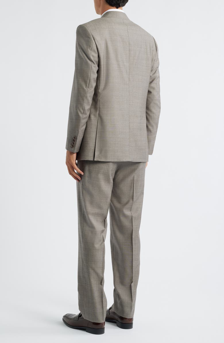 Canali Siena Regular Fit Brown Mélange Super 130s Wool Suit, Alternate, color, Beige