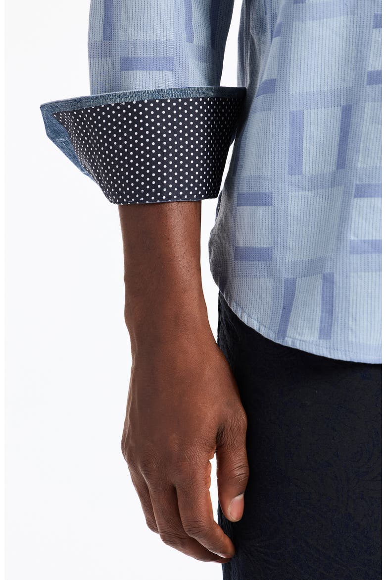 Eaton Long Sleeve Button-Up Shirt, Alternate, color, GREY