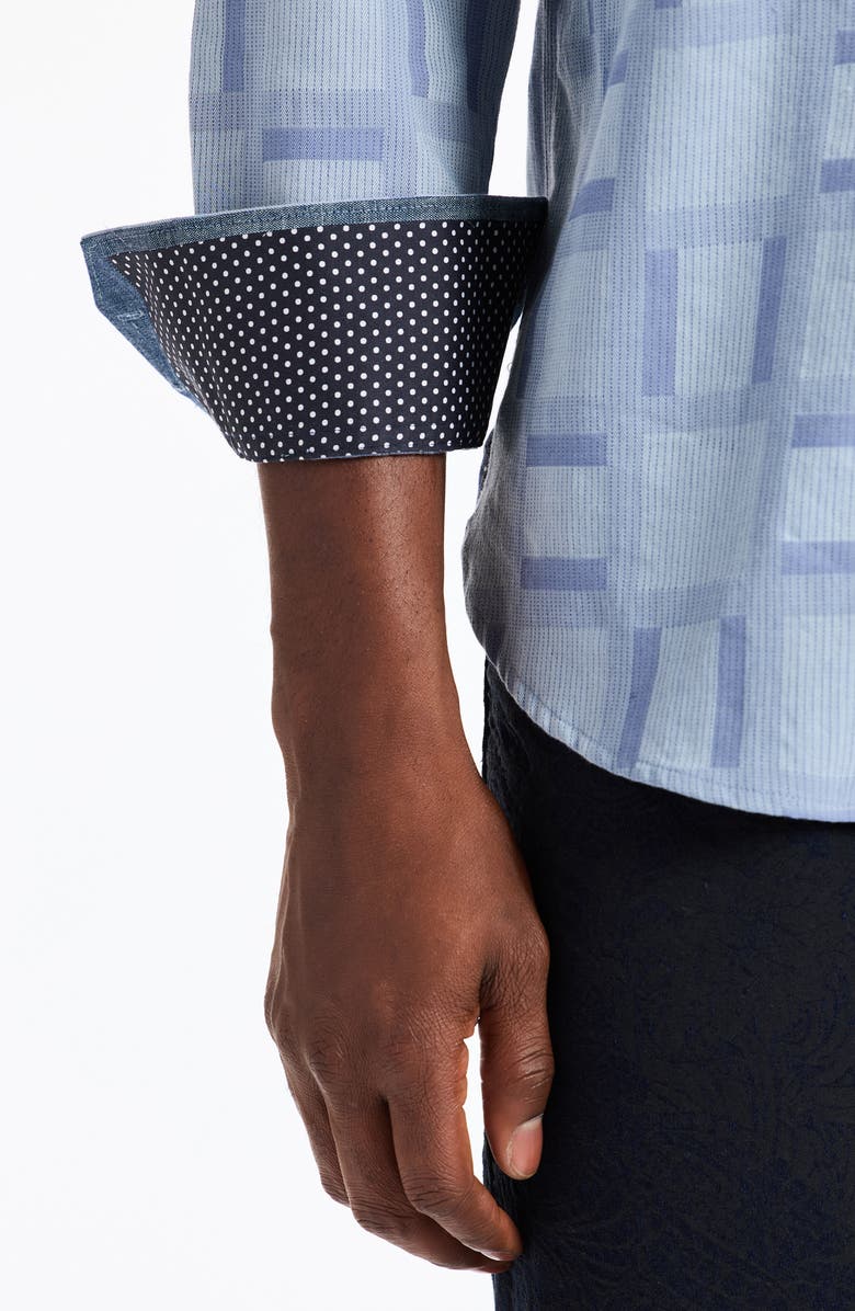 Robert Graham Eaton Long Sleeve Button-Up Shirt, Alternate, color, Grey