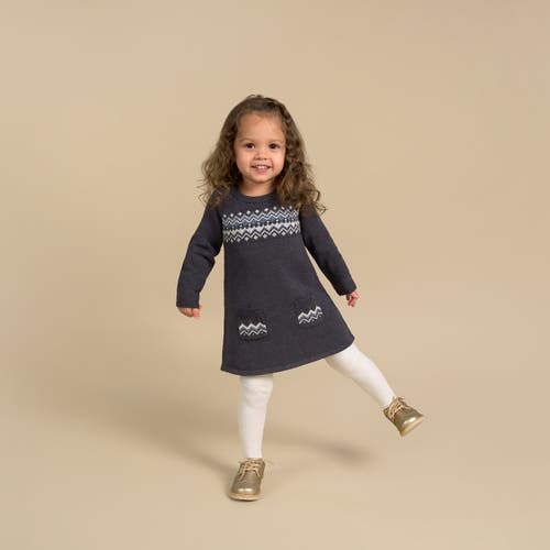 Modern Moments™ By Gerber Dark Grey Heather Fair Isle Dress In Dark Grey Heather