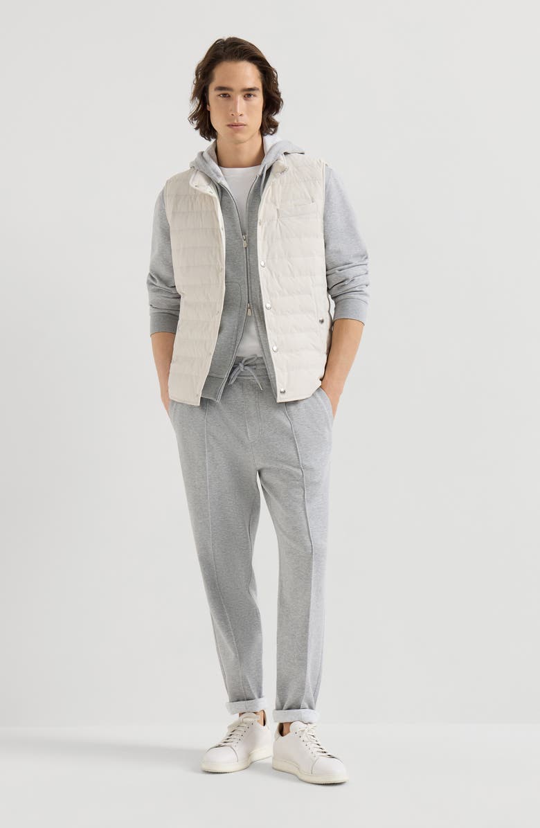 Brunello Cucinelli Taffeta down jacket, Alternate, color, Panama