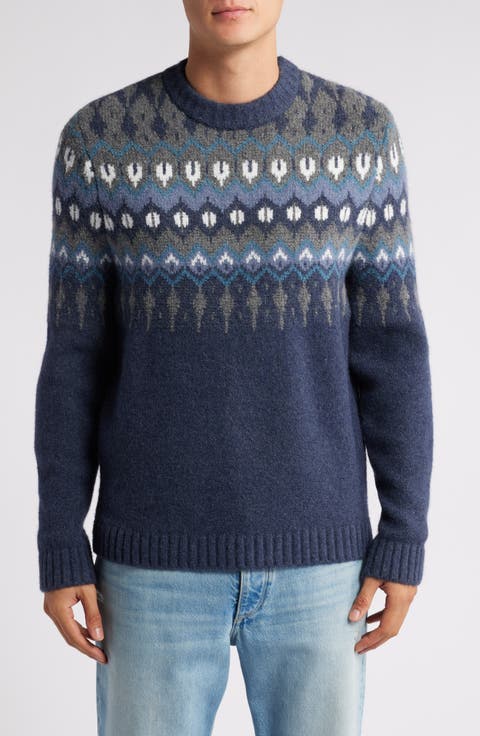 Fair Isle Jacquard Crewneck Sweater