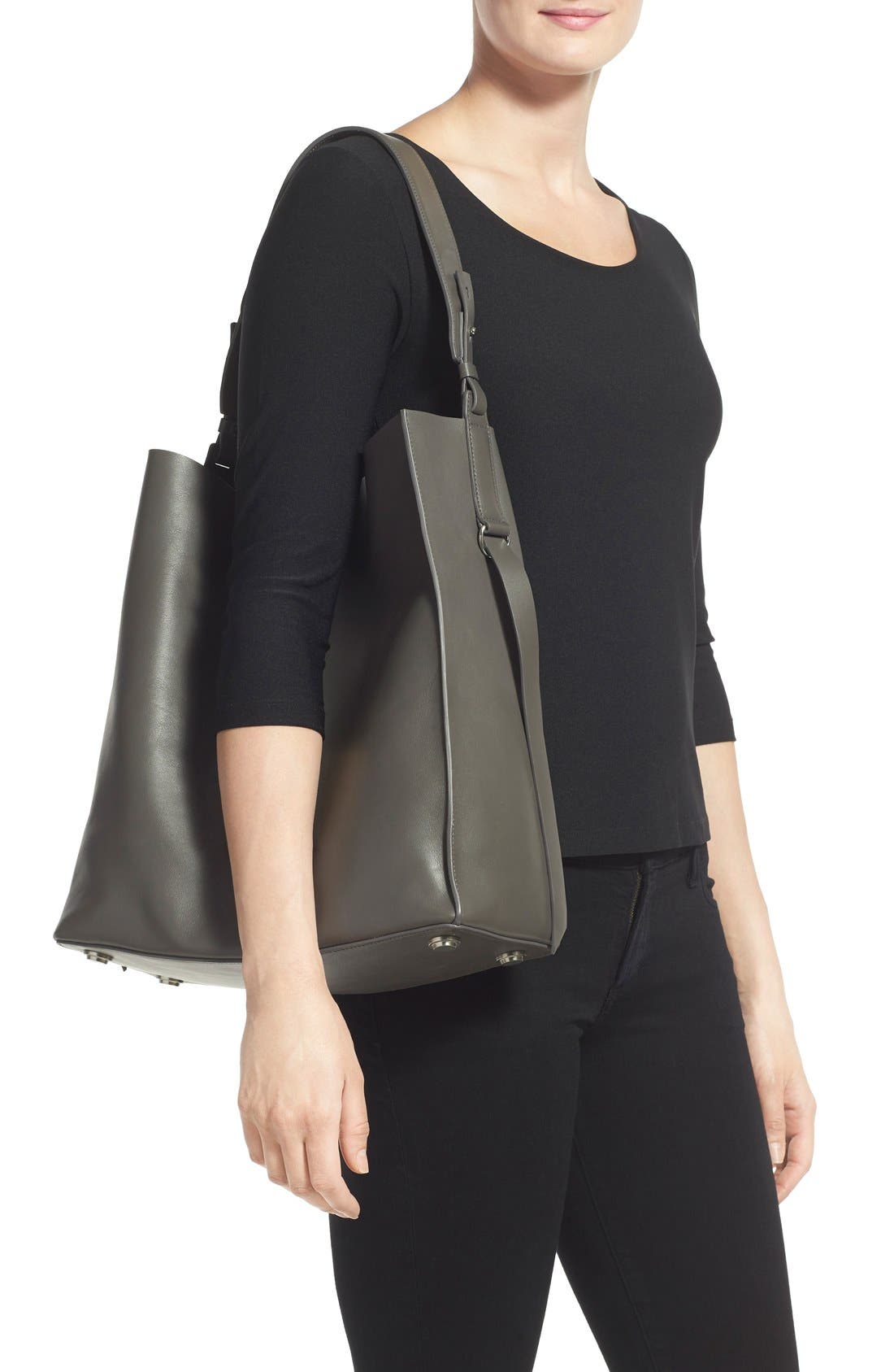 AllSaints 'Paradise North/South' Leather Tote, Alternate, color, 