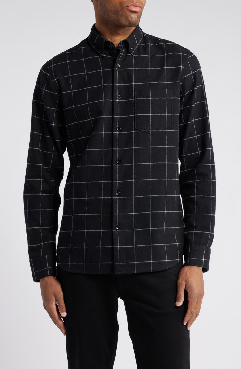Nordstrom Trim Fit Plaid Flannel Button-Down Shirt, Main, color,