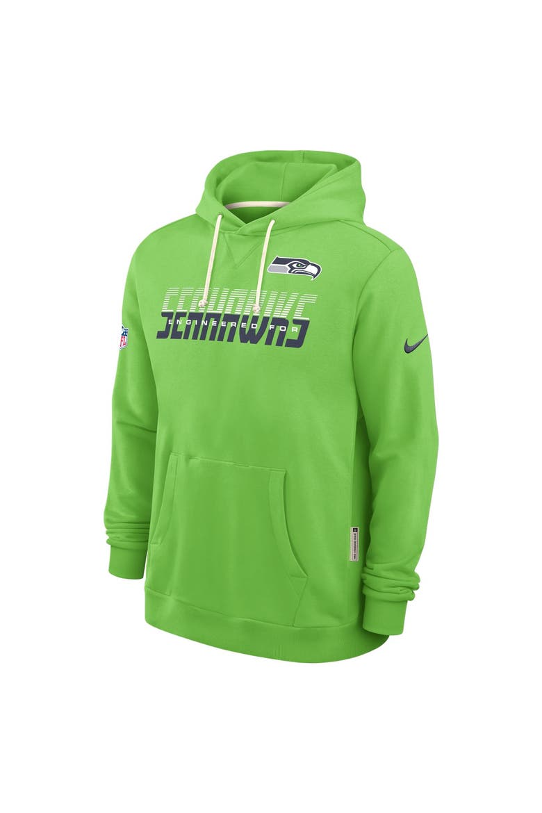 Men's Nike Neon Green Seattle Seahawks Sideline Standard Issue Top Prospect Dri-FIT Hoodie, Alternate, color, Neon Green