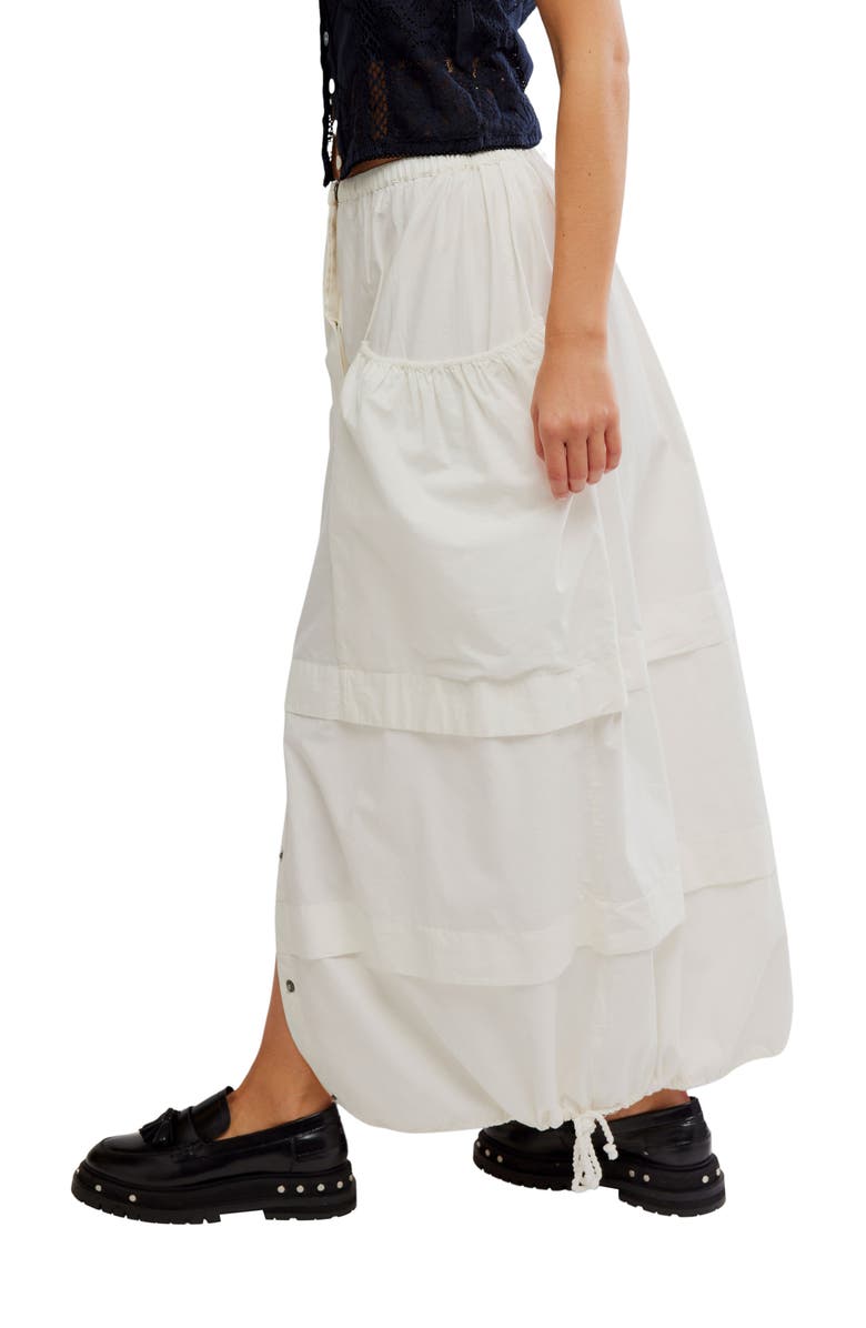 Free People Eloise Cotton Twill Maxi Skirt, Alternate, color, Clean Ivory