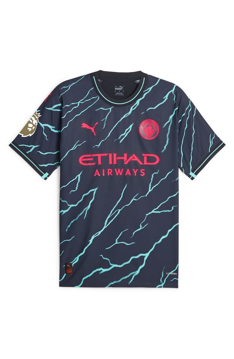 PUMA Men's Puma Navy Manchester City 2023/24 Third Authentic Jersey, Alternate, color,