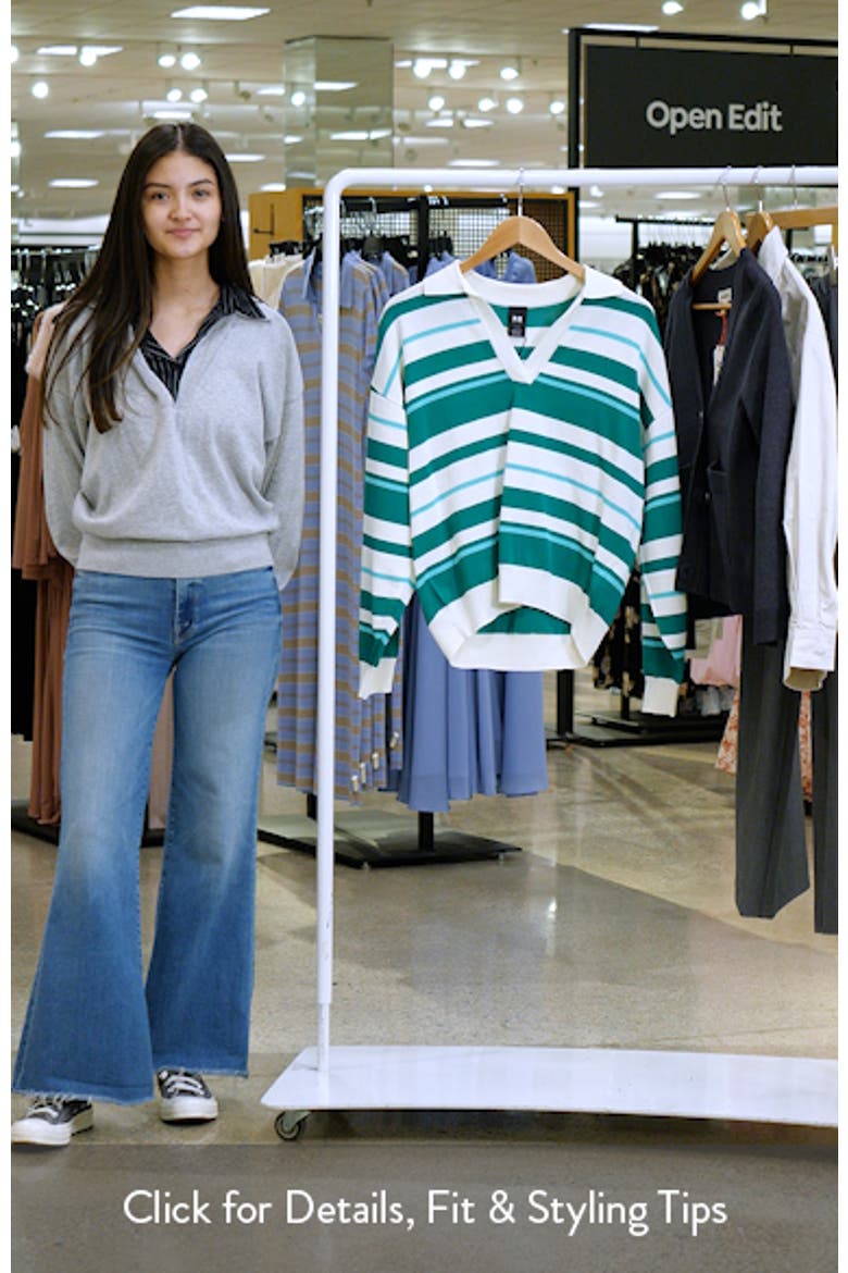 Retreat Stripe Johnny Collar Sweater video