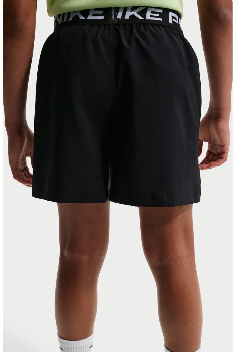 Kids' Dri-FIT Shorts, Alternate, color, BLACK/ WHITE/ WHITE