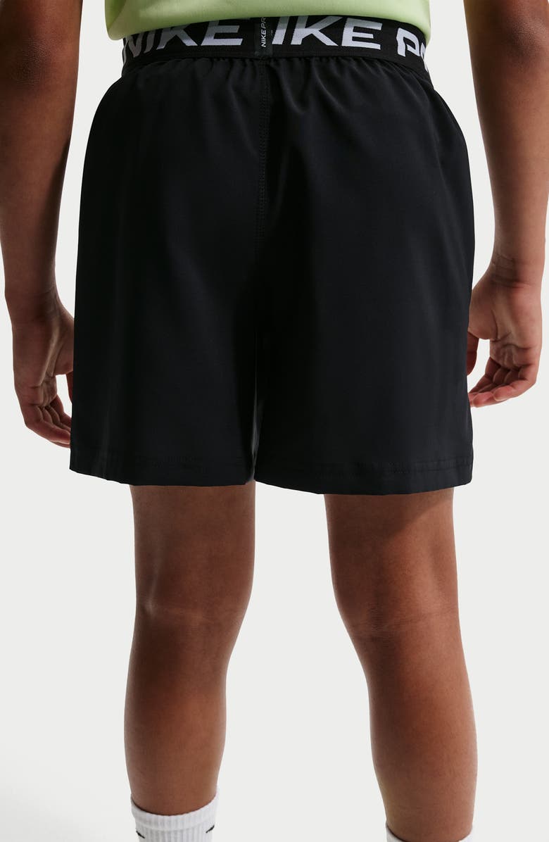 Nike Kids' Dri-FIT Shorts, Alternate, color, Black/ White/ White