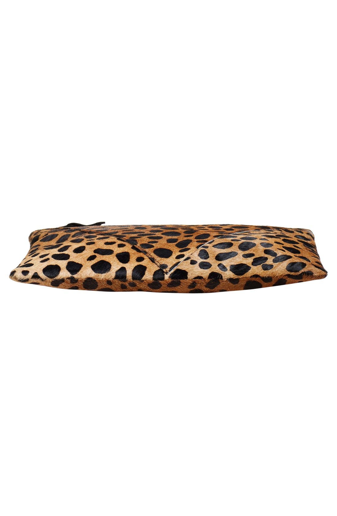 Clare V. Cheetah Print Genuine Calf Hair Clutch, Alternate, color, 