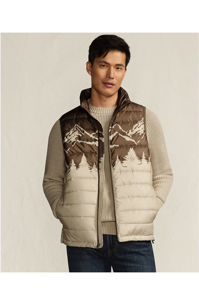 Lands' End Wanderweight Ultralight Packable Down Vest, Alternate, color, Oyster Tan Mountain