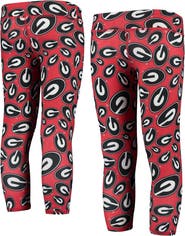 ZOOZATZ Girls Youth ZooZatz Red/Black Georgia Bulldogs Stacked Mascot Leggings