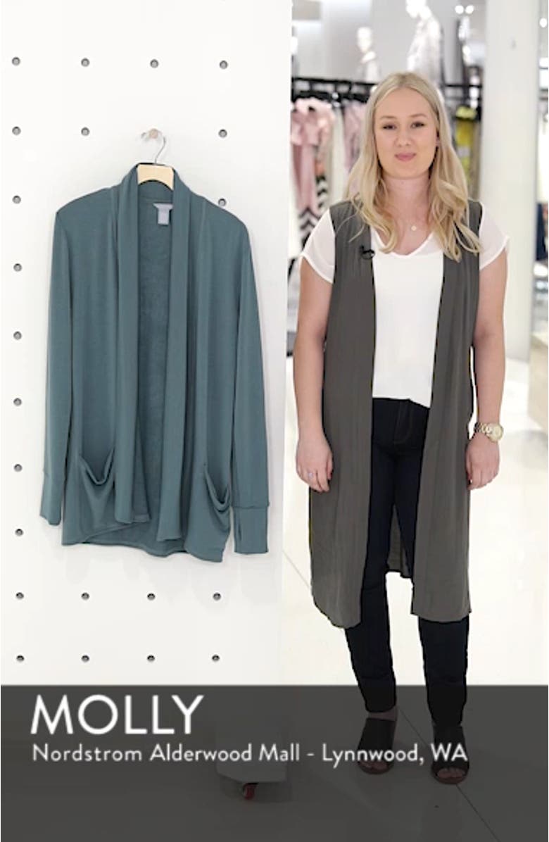 Off-Duty French Terry Cardigan, sales video thumbnail