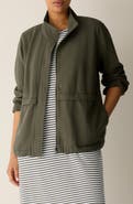 Eileen Fisher Zip-Up Organic Cotton & Organic Linen Jacket