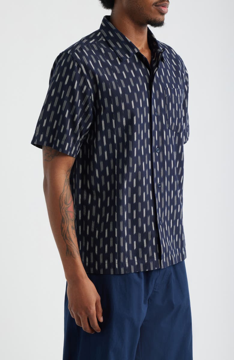Service Works Ikat Short Sleeve Button-Up Shirt, Alternate, color, Navy