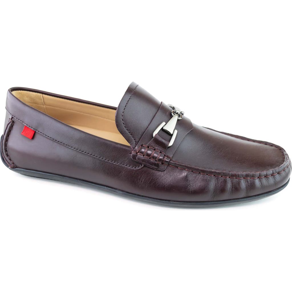 Marc Joseph New York Park Ave Bit Loafer In Wine Burnished Napa