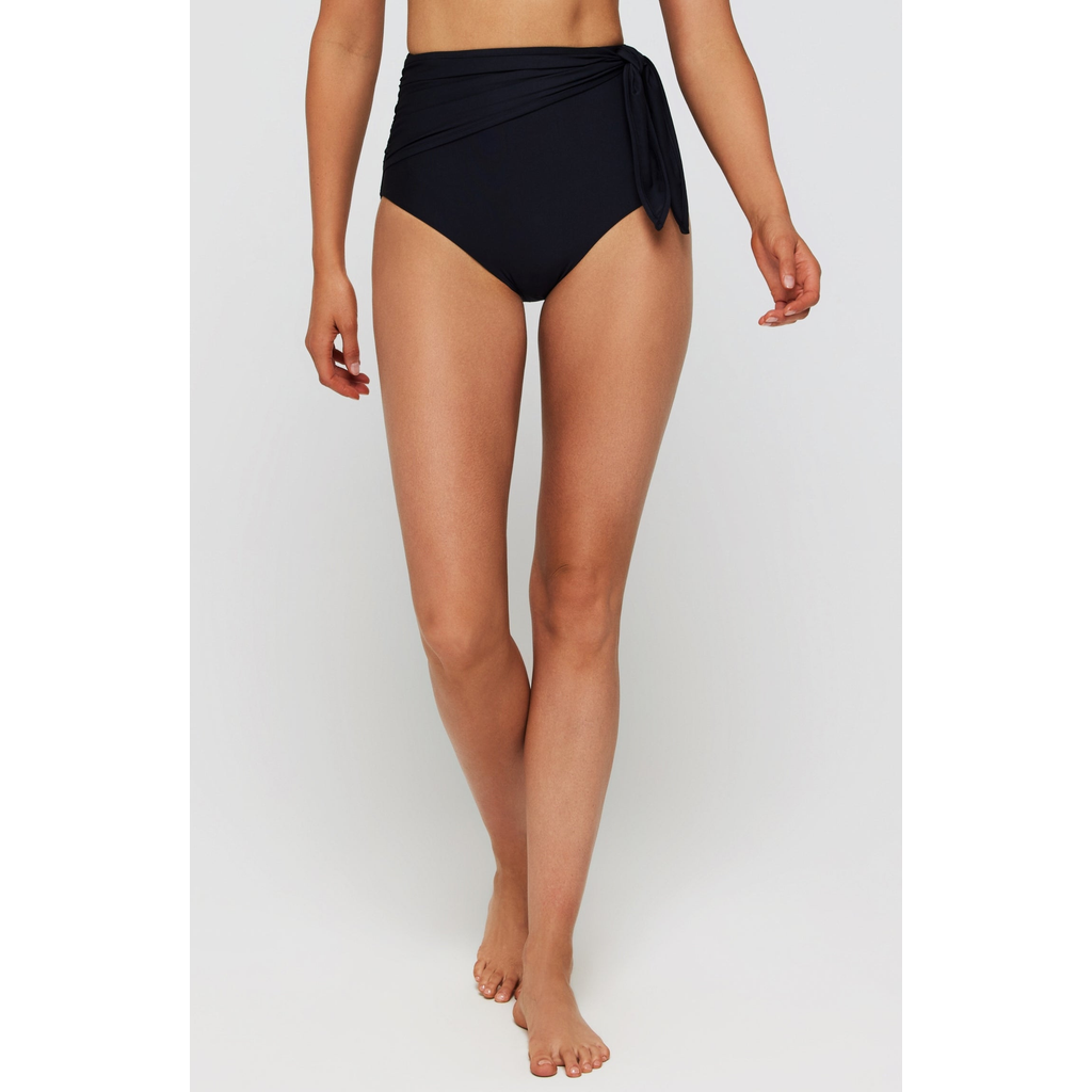 Hermoza Genevieve Sash Tie High-Waisted Bottoms in Black  product