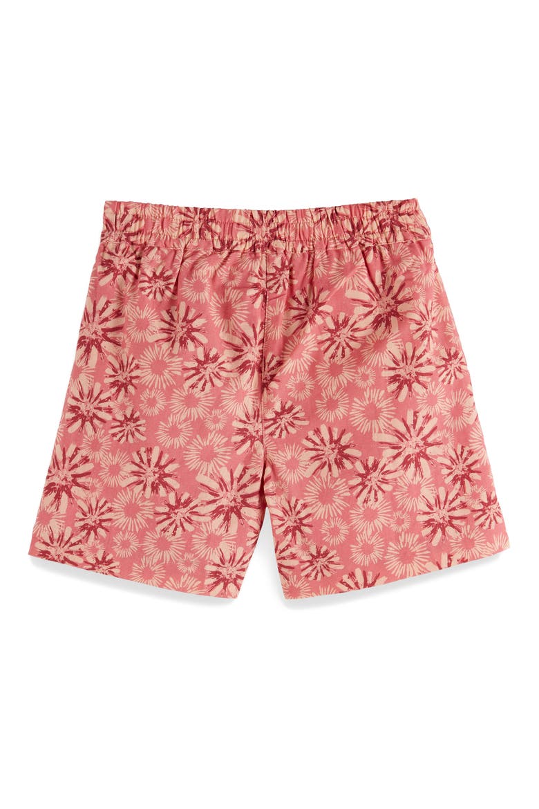 Kids' Floral Cotton & Linen Pull-On Shorts, Alternate, color, 7971 ABSTRACT FLORA