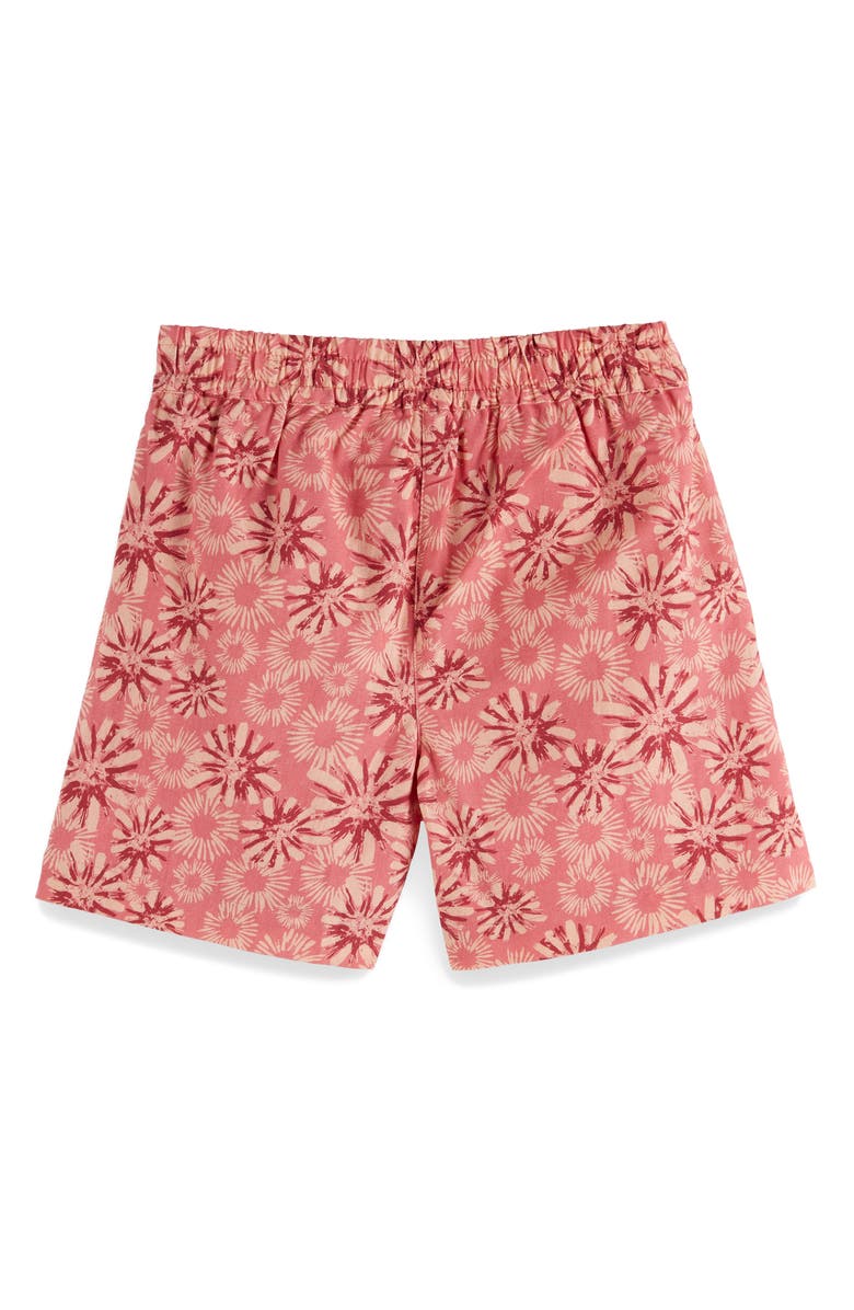 Scotch & Soda Kids' Floral Cotton & Linen Pull-On Shorts, Alternate, color, 7971 Abstract Flora