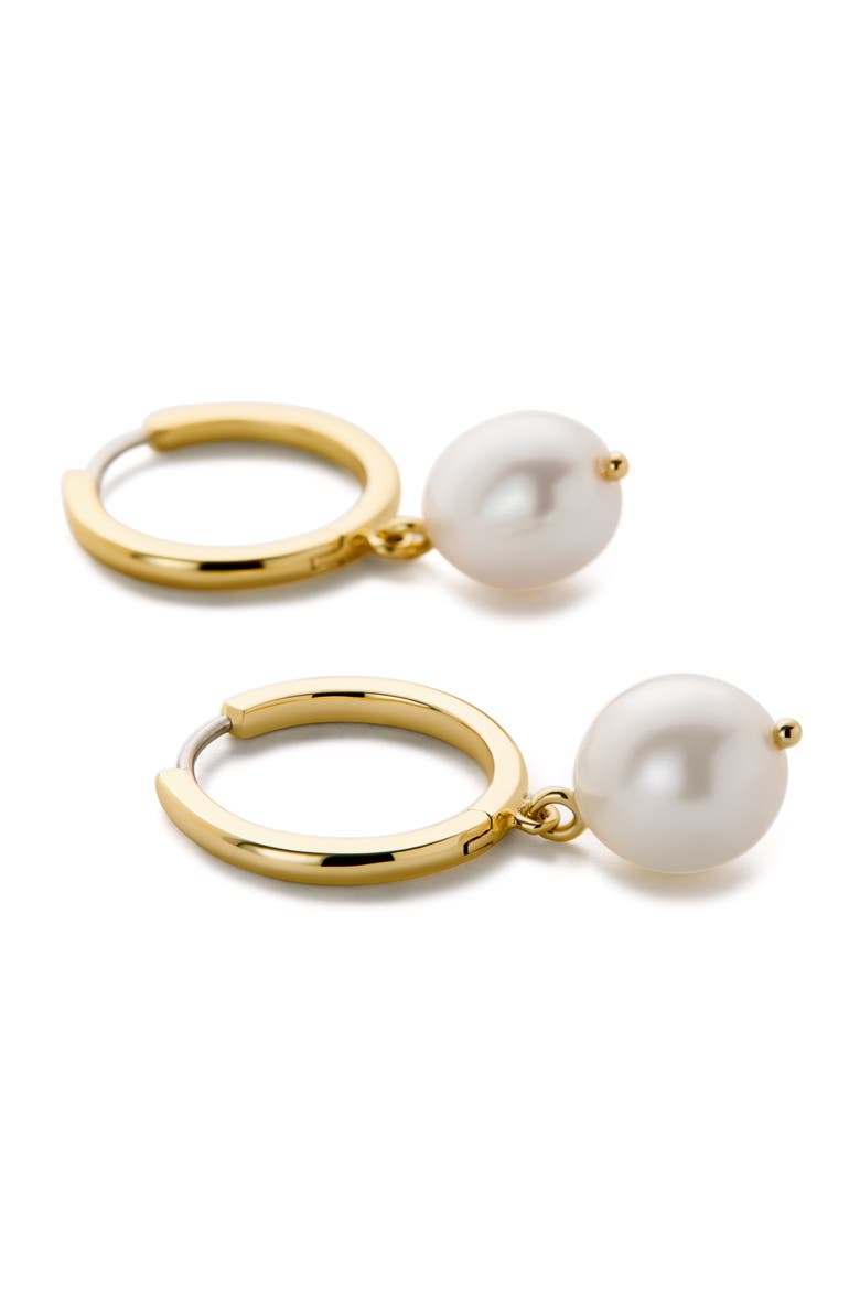 Pearl Hoops - Medium Frida, Alternate, color, Gold