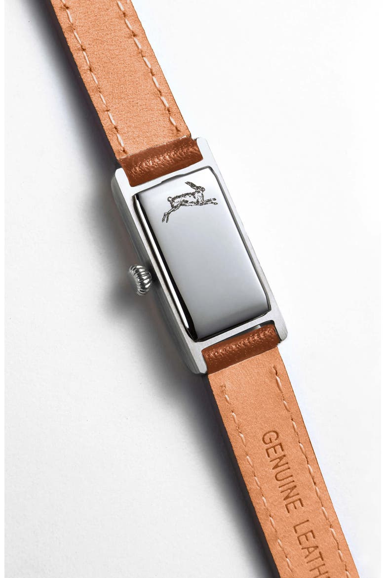 The Kimsey "Double Wrap" Calfskin Leather Watch Strap Only, Alternate, color, Tan Strap - Silver Buckle