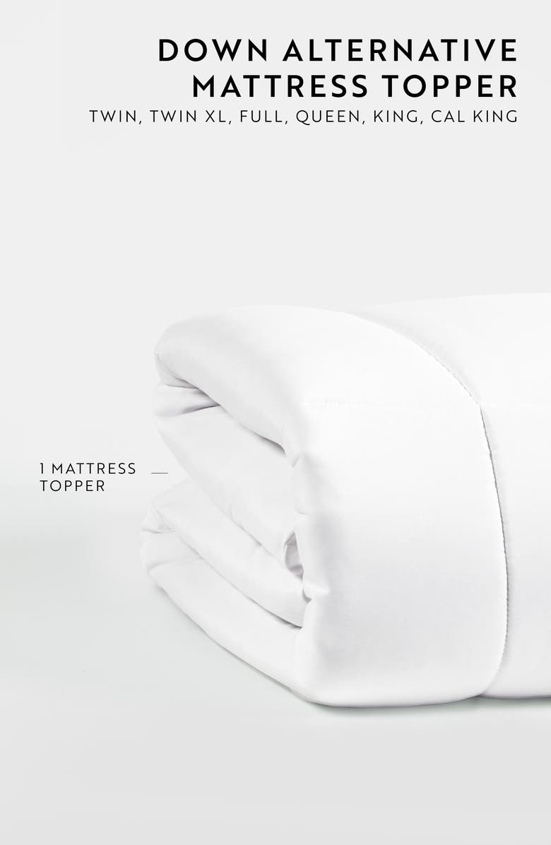 HOMESPUN Mattress Topper, Alternate, color, White