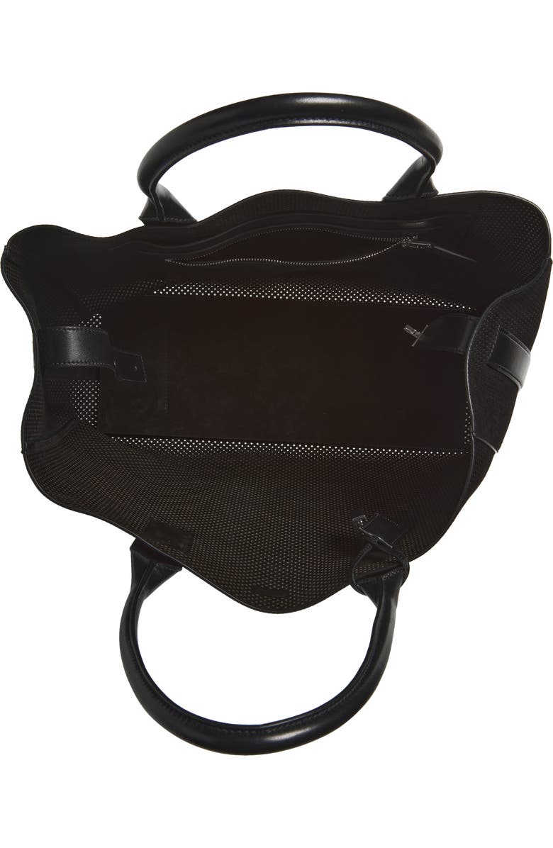 TOM FORD Perforated Suede Tote, Alternate, color, Black