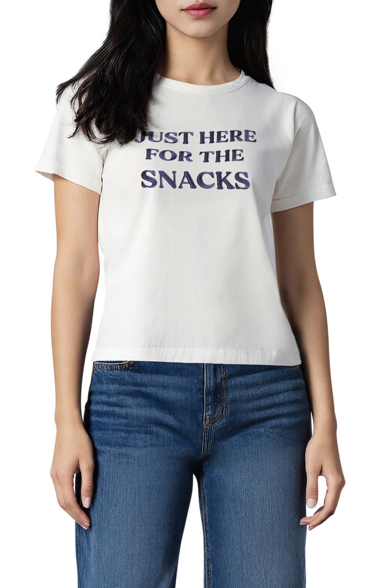 Wildfox Here For The Snacks Graphic T-Shirt, Main, color, Snow White
