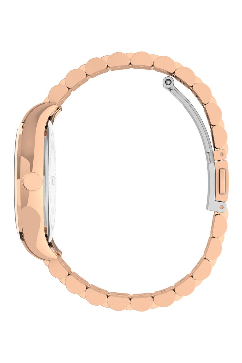 Waterbury INDIGLO Heart Bracelet Watch, 34mm, Alternate, color, ROSE GOLD/ CREAM/ ROSE GOLD