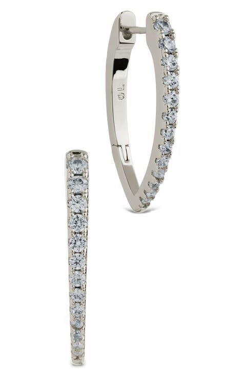 Kenia Cubic Zirconia Marquise Hoop Earrings