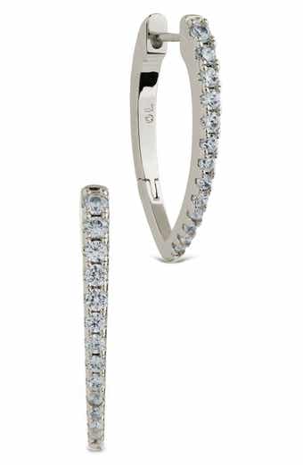 Kenia Cubic Zirconia Marquise Hoop Earrings