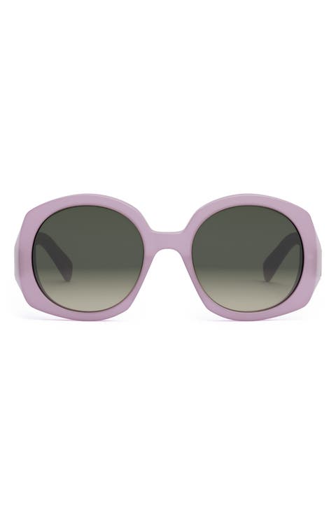 53mm Gradient Round Sunglasses