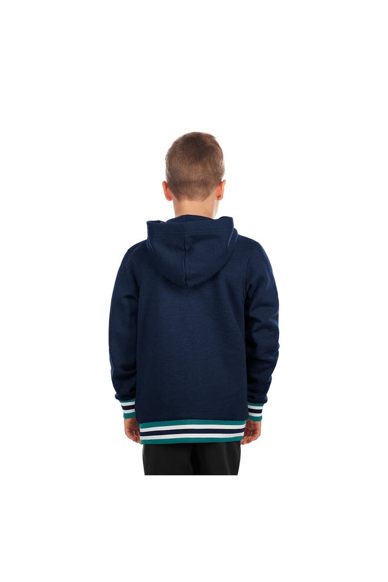 Youth New Era Navy Seattle Mariners Knit Trim Pullover Hoodie, Alternate, color, Navy