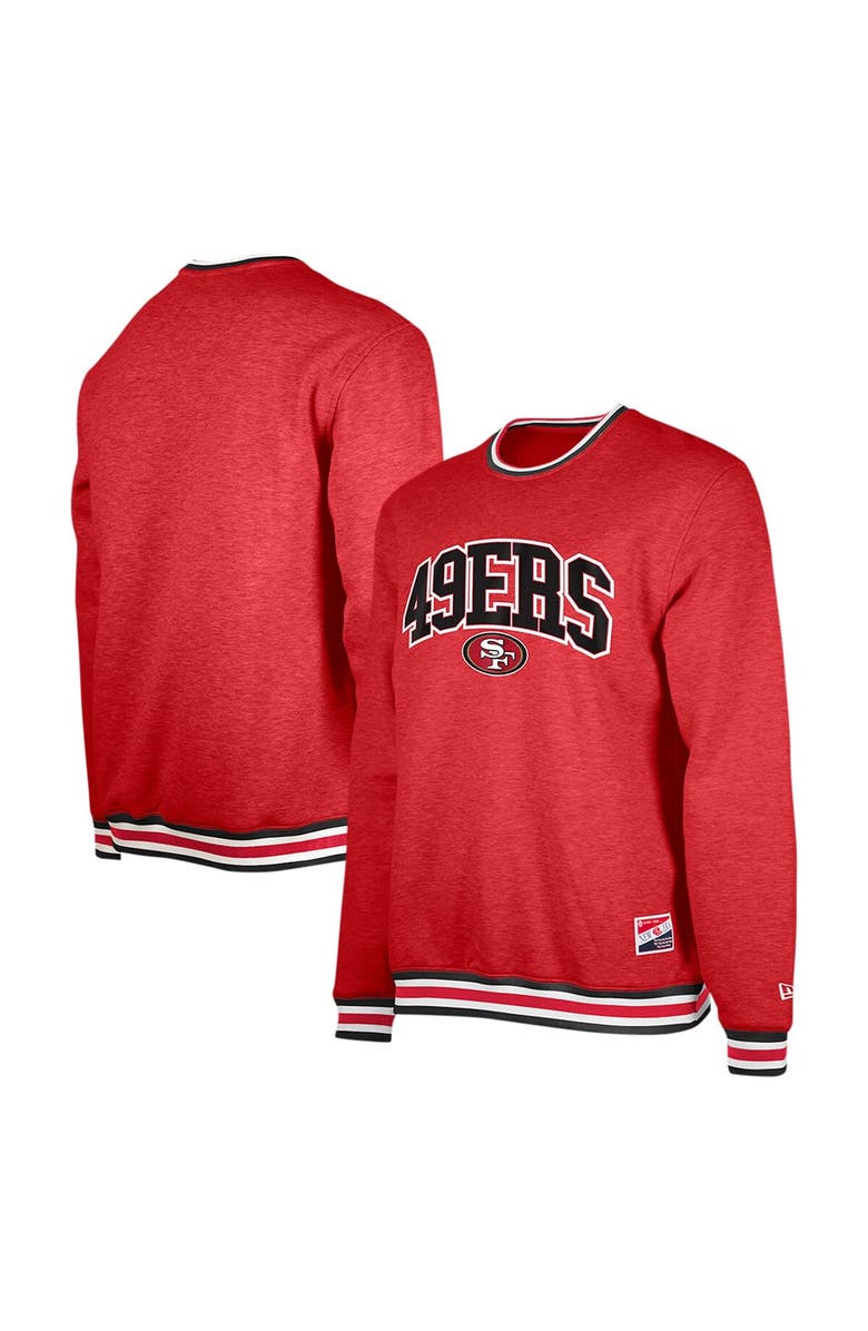 New Era Men's New Era Scarlet San Francisco 49ers Big & Tall Pullover Sweatshirt, Main, color, 