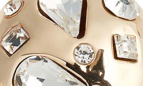 Open Edit Scattered Crystal Dome Ring In Gold