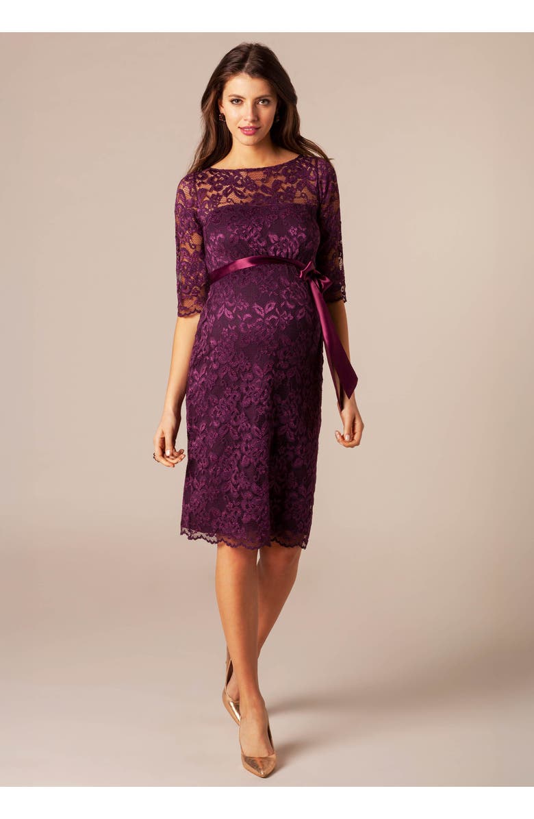 Tiffany Rose Maternity Amelia Maternity Dress, Alternate, color, Claret
