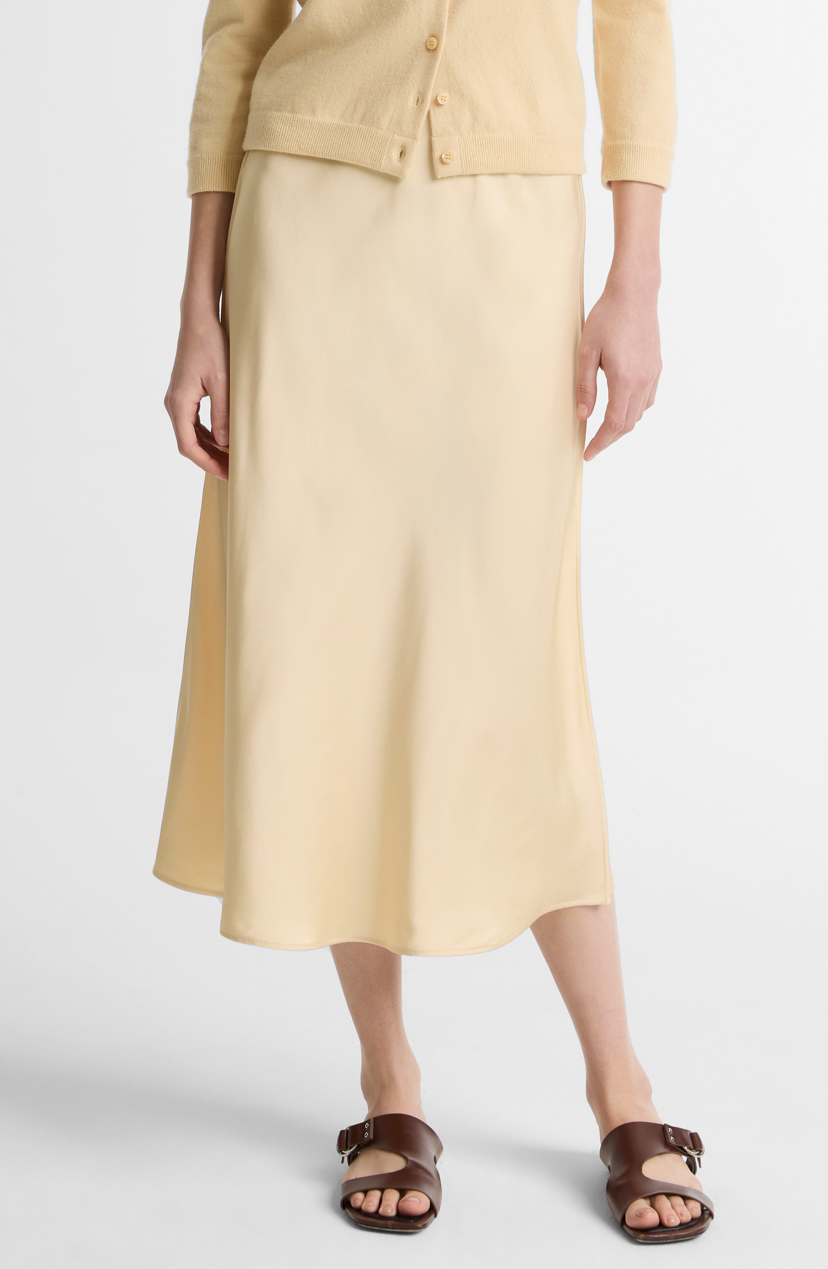 Pull-On Satin Slip Skirt - image 5