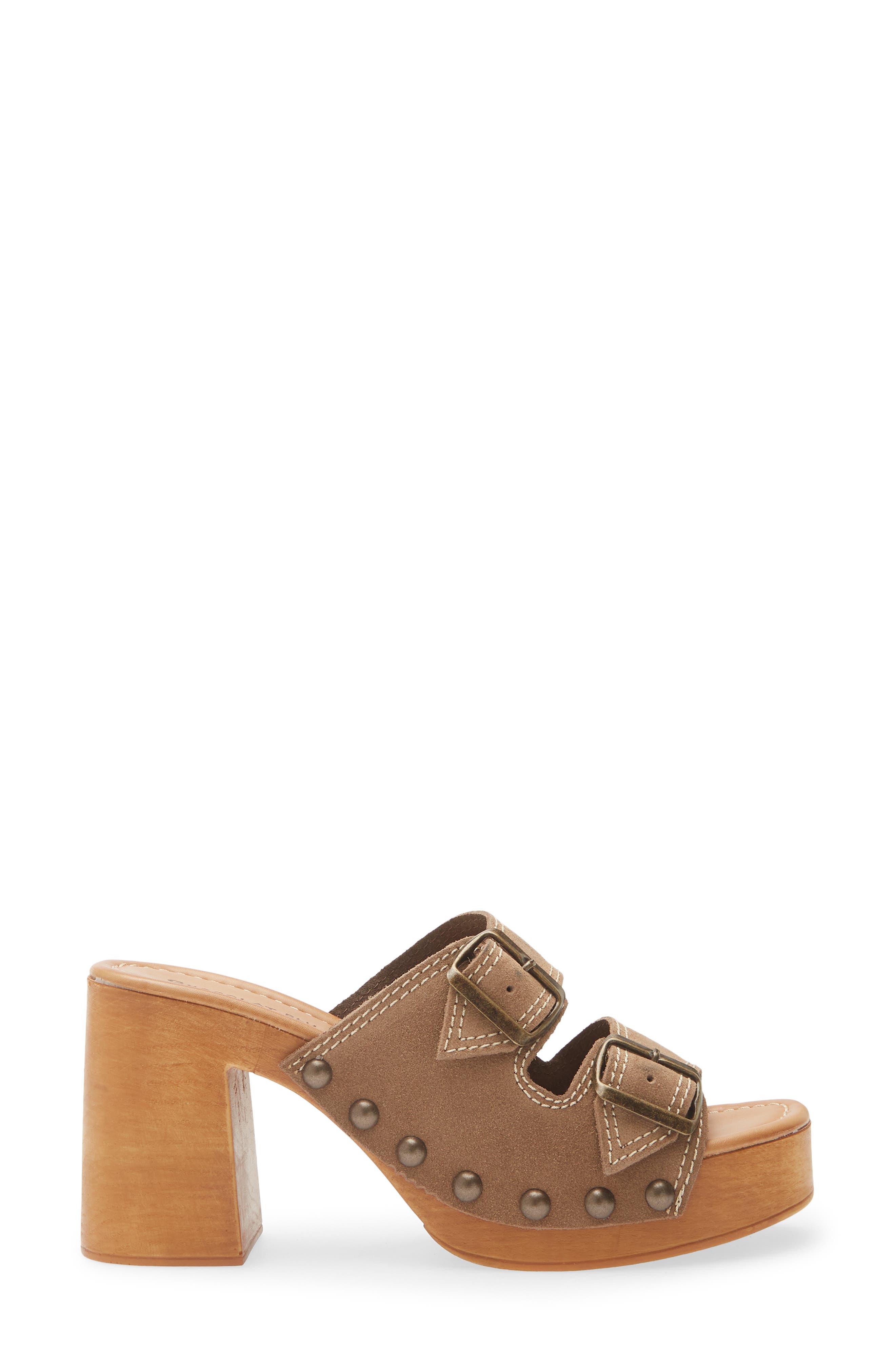 Chocolat Blu Mega Platform Sandal, Alternate, color, Taupe Suede